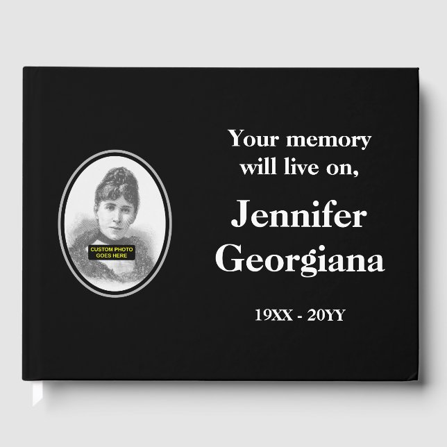 Respectable and Personalized Funeral Guest Book (Front)