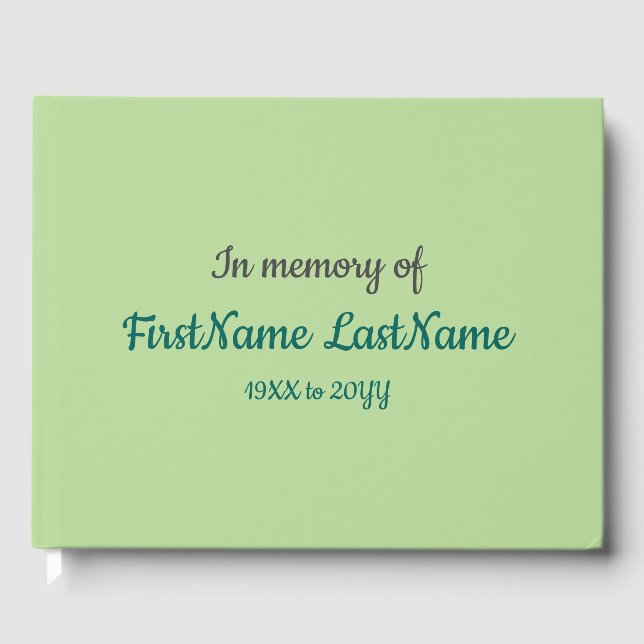 Respectable and Plain Sympathies Guestbook (Front)