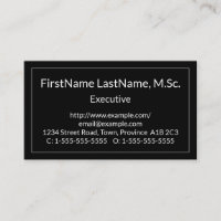 Respectable, Basic Business Card