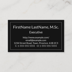 Respectable, Basic Business Card