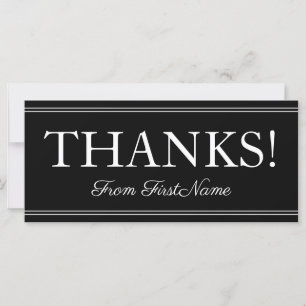 Respectable & Classy "THANKS!" Card