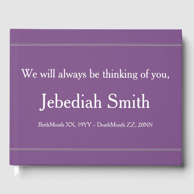 Respectable, Conservative Sympathies Guestbook (Front)