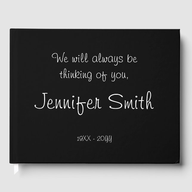 Respectable & Elegant Condolences Guestbook (Front)