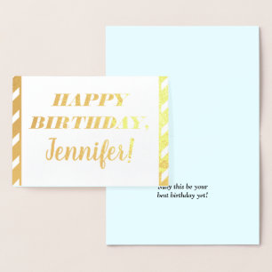 Respectable, Elegant "HAPPY BIRTHDAY" Card