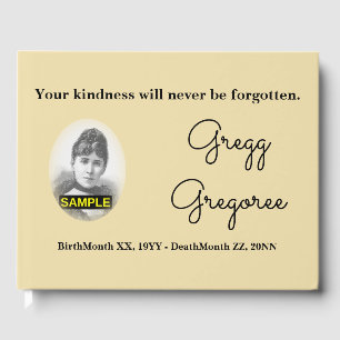 Respectable & Elegant Memorial Guestbook
