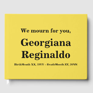 Respectable, Personalized Condolences Guestbook