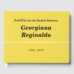Respectable, Personalized Funeral Guest Book