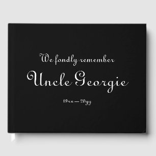 Respectable, Personalized Funeral Guest Book