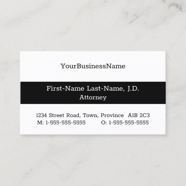 Respectable, Plain, and Corporate Business Card (Front)