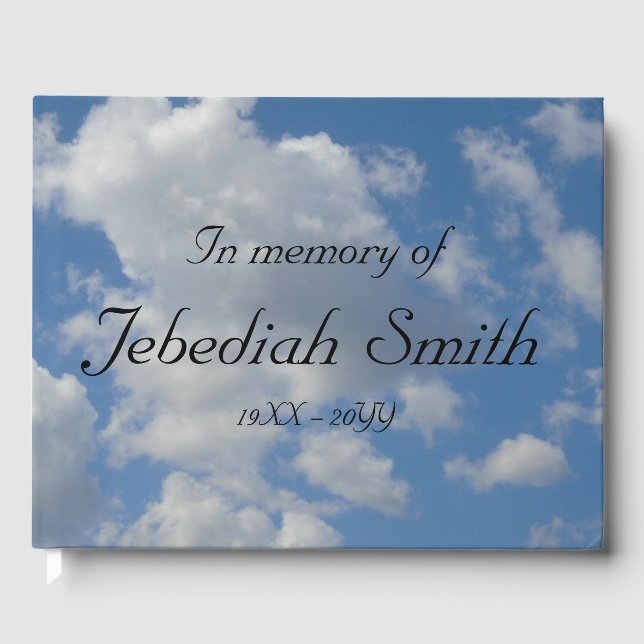 Respectable & Plain Funeral/Memorial Guestbook (Front)