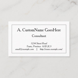 Respectable, Professional Business Card