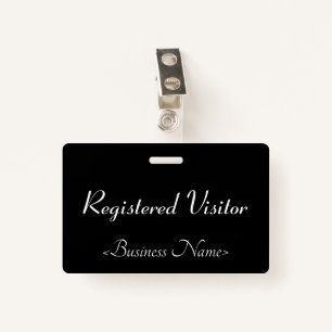 Respectable "Registered Visitor" Badge