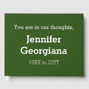 Respectable & Simple Memorial Guestbook
