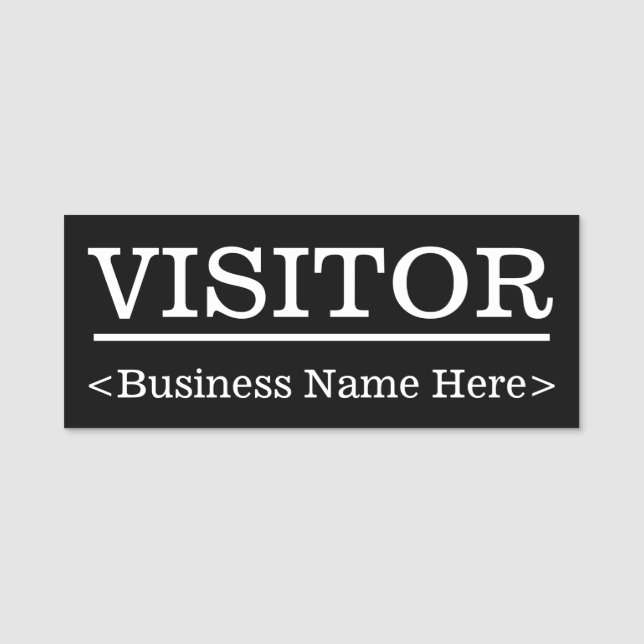 Respectable "VISITOR" Name Tag (Front)