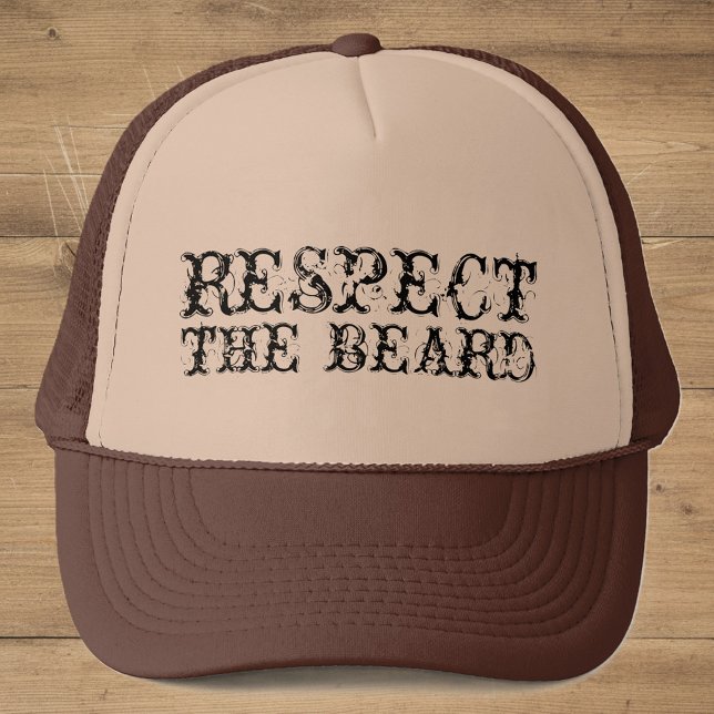 Respectez le casquette de camionneur de barbe pour (respect the beard trucker hat)