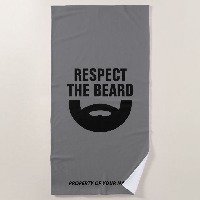Respectez le drôle de cadeau de serviette de plage (Devant)