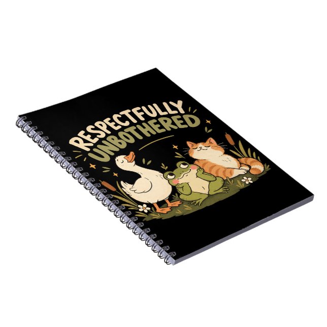 Respectfully Unbothered - Spiral Notebook (Right Side)