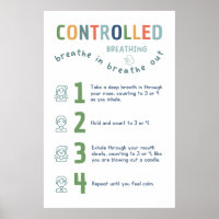 Respiration contrôlée 1 2 3 4 Poster en classe