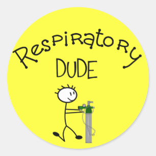 Respiratory DUDE T-Shirts & Gifs Classic Round Sticker