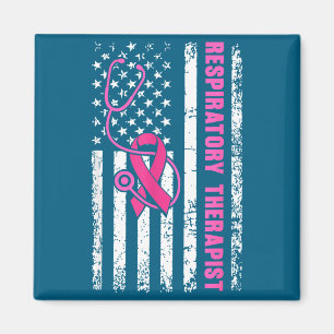 Respiratory Therapist Breast Cancer Awareness Magnet