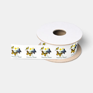 Respiratory Therapist Butterflies Satin Ribbon