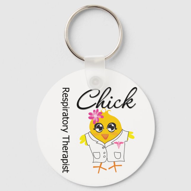 Respiratory Therapist Chick Keychain (Front)