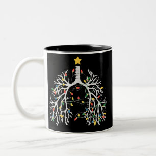 Respiratory Therapist Christmas Lung RT Nurse Crew Two-Tone Coffee Mug