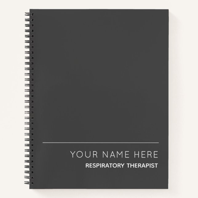 Respiratory Therapist Custom Spiral Notebook (Front)