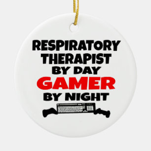 Respiratory Therapist Gamer Ceramic Ornament