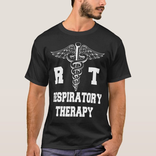 Respiratory Therapist Gift Therapy Caduceus T-Shirt (Front)