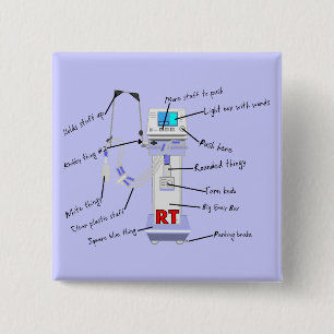 Respiratory Therapist Gifts 2 Inch Square Button