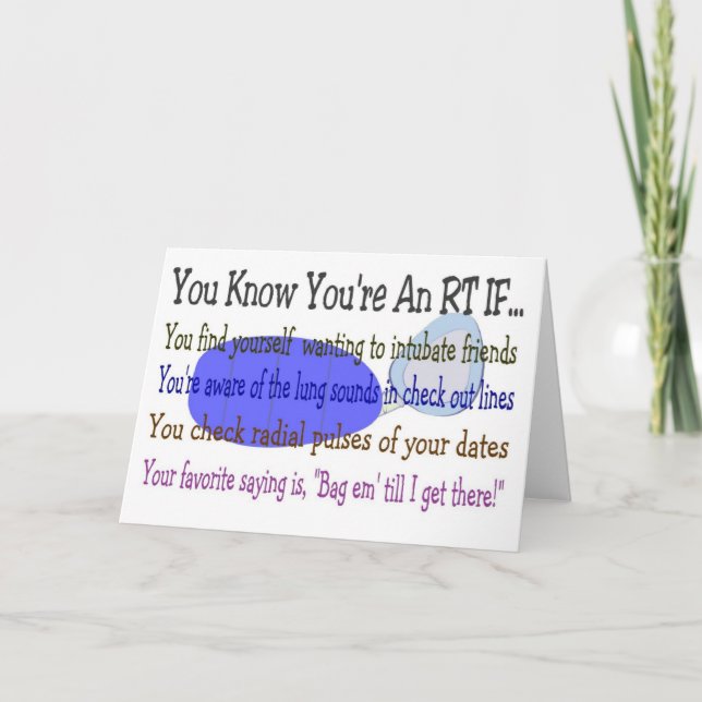 Respiratory Therapist Gifts Card (Front)