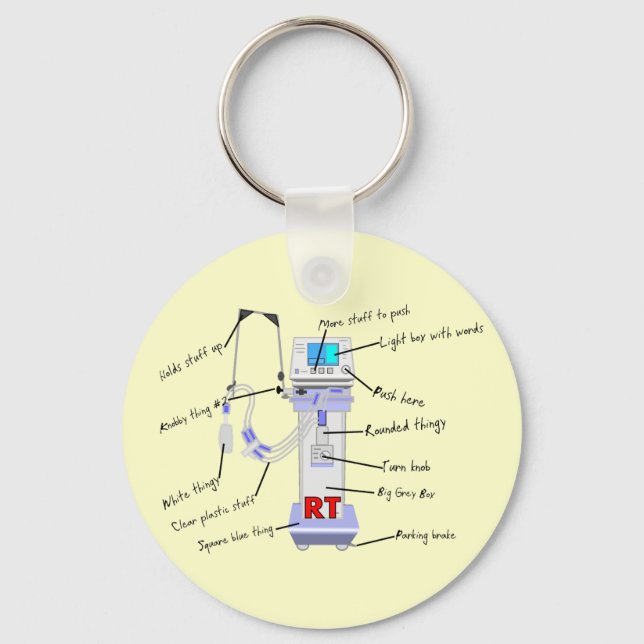 Respiratory Therapist Gifts Keychain (Front)