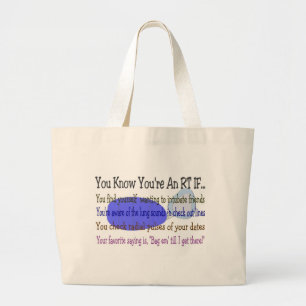 Respiratory Therapist Gifts Large Tote Bag