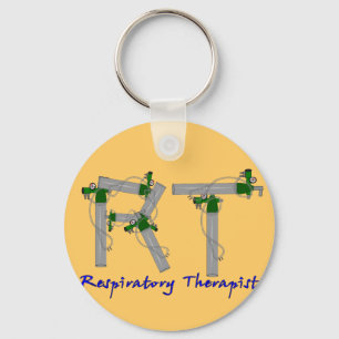 Respiratory Therapist Gifts O2 Tank Design Keychain