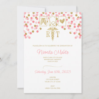 Respiratory therapist graduation invitation 