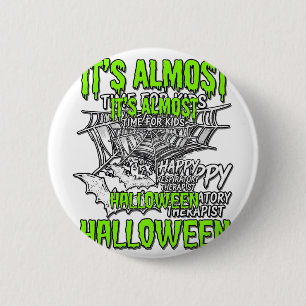 Respiratory Therapist Halloween Spider Web Design_ 2 Inch Round Button