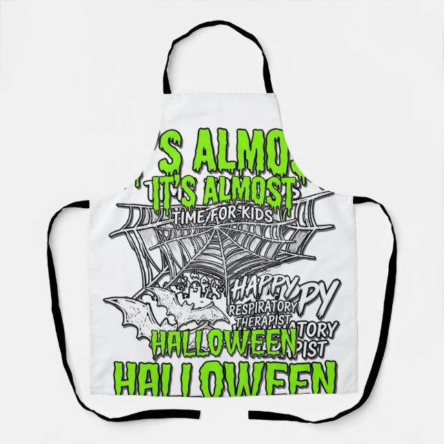 Respiratory Therapist Halloween Spider Web Design_ Apron (Front)
