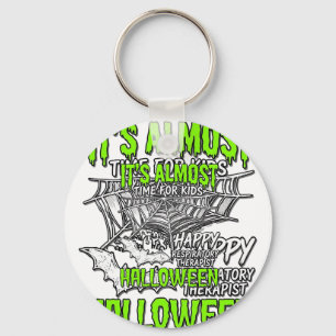 Respiratory Therapist Halloween Spider Web Design_ Keychain