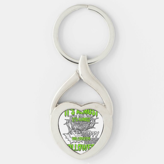 Respiratory Therapist Halloween Spider Web Design_ Keychain (Front)