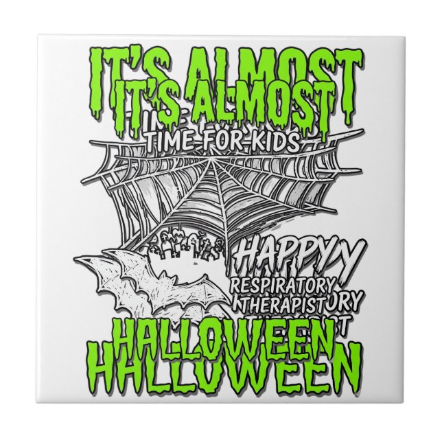 Respiratory Therapist Halloween Spider Web Design_ Tile (Front)