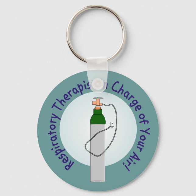 Respiratory Therapist "In Charge Of Your Air" Keychain (Front)