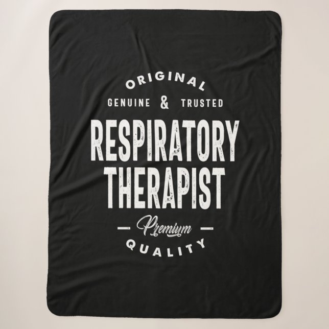 Respiratory Therapist Job Title Gift Sherpa Blanket (Front)
