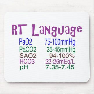 Respiratory Therapist "language" Blood Gasses Mouse Pad