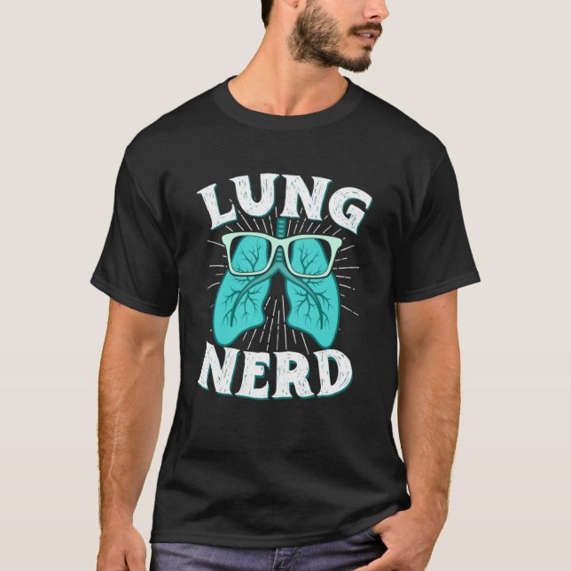 Respiratory Therapist Lung Nerd RRT CRT RT Pulmono T-Shirt (Front)