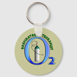 Respiratory Therapist O2 Tank Design Keychain