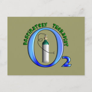 Respiratory Therapist O2 Tank Design Postcard