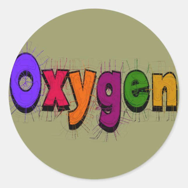 Respiratory Therapist "Oxygen" T-Shirts & Gifts Classic Round Sticker (Front)