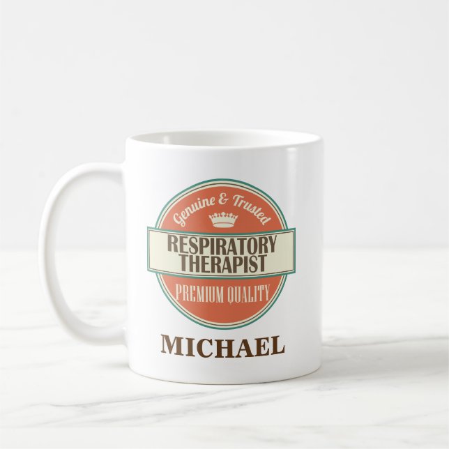 Respiratory Therapist Personalized Office Mug Gift (Left)