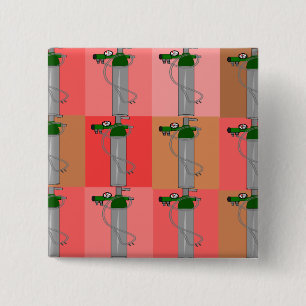 Respiratory Therapist Pink Popart Gifts 2 Inch Square Button